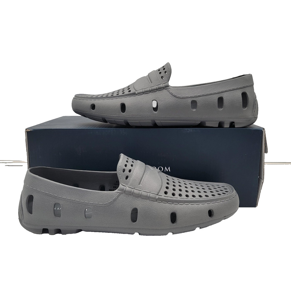 Club Room Atlas Shoes Mens Size 8 Gray Loafers Slip On Water Shoes Lightweight